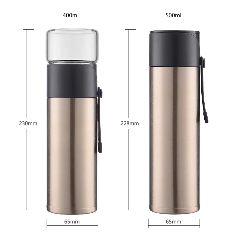 Thermos Bottle Vacuum Mug Insulated Stainless Steel Bottle Multifunction Creative Glass Tea Cup and Filter Man Gift Office (3)