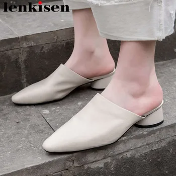 Lenkisen full grain leather low heels slip on mules classic square toe solid British style elegant lady comfort woman shoes L01
Lenkisen full grain leather low heels slip on mules classic square toe solid British style elegant lady comfort woman shoes L01