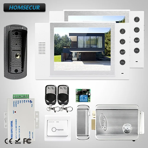 HOMSECUR 8" Video Door Entry Phone Call System Electric Lock+Keys Included TC041 + TM801-W
HOMSECUR 8" Video Door Entry Phone Call System Electric Lock+Keys Included TC041 + TM801-W