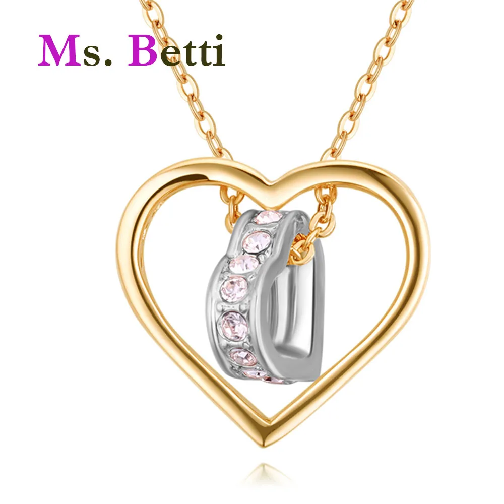 2018 new arrival charming mother's day gift 5 colors double heart necklace with quality crystal bijoux wholesale
2018 new arrival charming mother's day gift 5 colors double heart necklace with quality crystal bijoux wholesale