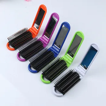 Professional Makeup Comb Travel Hair Comb Cute Cartoon Folding Hair Brush Portable With Mirror Compact Pocket Anti-static Comb 
Professional Makeup Comb Travel Hair Comb Cute Cartoon Folding Hair Brush Portable With Mirror Compact Pocket Anti-static Comb