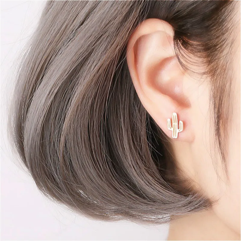 NEW Gold Silver Lovely Cactus Stud Earrings Lovely Cat Shaped Stud Earrings Plant Jewelry For Women Girl Gift Stud Earrings
NEW Gold Silver Lovely Cactus Stud Earrings Lovely Cat Shaped Stud Earrings Plant Jewelry For Women Girl Gift Stud Earrings