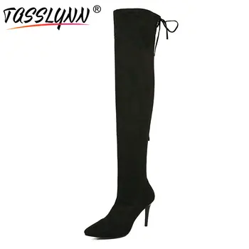TASSLYNN 2019 Women Boots sexy pointed toe winter Autumn Shoes High Heels over the knee Boots Zipper Women Shoes blackSize 34-43
TASSLYNN 2019 Women Boots sexy pointed toe winter Autumn Shoes High Heels over the knee Boots Zipper Women Shoes blackSize 34-43