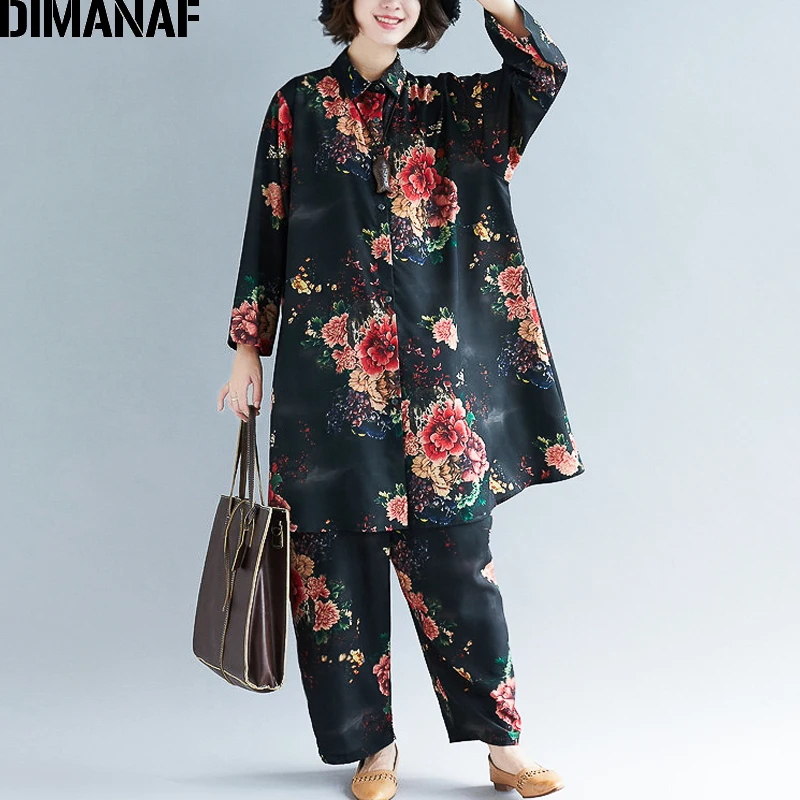 DIMANAF Plus Size Women Sets Female Clothing Cotton Linen Tops Shirts Long Pants Loose Vintage Black Print Floral 2 Pieces Set
DIMANAF Plus Size Women Sets Female Clothing Cotton Linen Tops Shirts Long Pants Loose Vintage Black Print Floral 2 Pieces Set