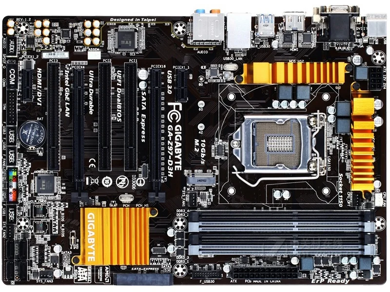 Gigabyte GA-Z97-D3H Desktop Motherboard Z97-D3H Z97 LGA 1150 Core i7 i5 i3 DDR3 32G SATA3 USB3.0 VGA DVI HDMI ATX
Gigabyte GA-Z97-D3H Desktop Motherboard Z97-D3H Z97 LGA 1150 Core i7 i5 i3 DDR3 32G SATA3 USB3.0 VGA DVI HDMI ATX