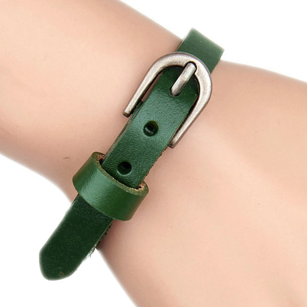 Unisex Men Leather Belt Bracelets & Bangles Adjustable Women Leather Simple Wrist Cuff Buckle Punk Bracelet New Design
Unisex Men Leather Belt Bracelets & Bangles Adjustable Women Leather Simple Wrist Cuff Buckle Punk Bracelet New Design