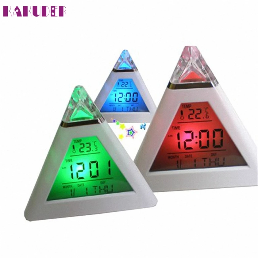 Фото Высокое качество новая мода температура пирамиды 7 цветов светодиодный