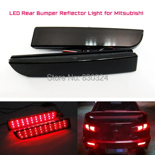 Black Smoked Lens LED Bumper Reflector Lights For Mitsubishi Lancer, Evolution X or Outlander as Rear Fog or Brake/Tail Lights
Black Smoked Lens LED Bumper Reflector Lights For Mitsubishi Lancer, Evolution X or Outlander as Rear Fog or Brake/Tail Lights