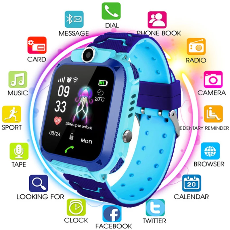 Smart Watch Kids IP67 Waterproof Smart Clock Touch Screen SOS Phone Call Device Location Tracker Anti-Lost For Childs Boys Girls
Smart Watch Kids IP67 Waterproof Smart Clock Touch Screen SOS Phone Call Device Location Tracker Anti-Lost For Childs Boys Girls