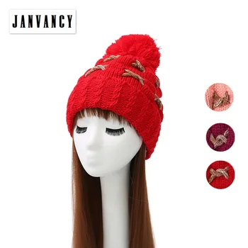 Winter Crossed Thick Rope Mix-color Knitted Hat for Women Furry pompom Thick Plush Warm Beanies Windproof Cap Red Pink Fluffy
Winter Crossed Thick Rope Mix-color Knitted Hat for Women Furry pompom Thick Plush Warm Beanies Windproof Cap Red Pink Fluffy