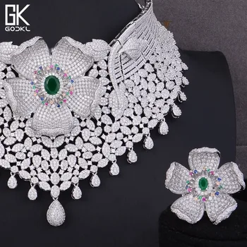GODKI Luxury Cubic Zirconia Nigerian Jewelry sets For Women wedding Indian Necklace Earrings sets Silver bridal jewelry sets
GODKI Luxury Cubic Zirconia Nigerian Jewelry sets For Women wedding Indian Necklace Earrings sets Silver bridal jewelry sets