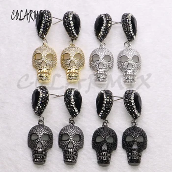 5 Pairs Skull Charm earrings micro paved crystal accessories jewelry for women POP design for women jewelry 5526
5 Pairs Skull Charm earrings micro paved crystal accessories jewelry for women POP design for women jewelry 5526