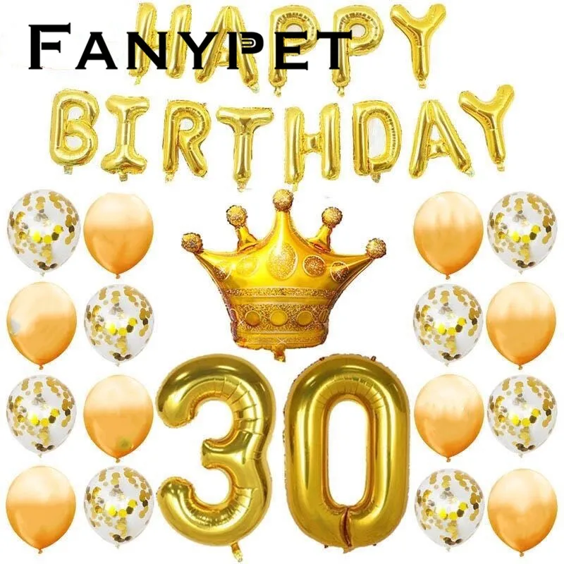 1set 1 18 21 30 60th Happy Birthday Gold Confetti Gold Crown 40inch Number Foil Balloon Birthday Party Decorations Adult globos
1set 1 18 21 30 60th Happy Birthday Gold Confetti Gold Crown 40inch Number Foil Balloon Birthday Party Decorations Adult globos