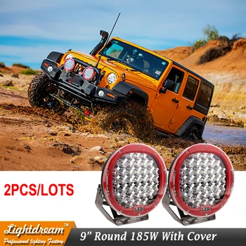 Round 185W 9"inch 37leds Led Work Light Black Red 12V 24V Offroad 4WD 4x4 Led Spot light 185W Led Driving Lighting with cover x2
Round 185W 9"inch 37leds Led Work Light Black Red 12V 24V Offroad 4WD 4x4 Led Spot light 185W Led Driving Lighting with cover x2