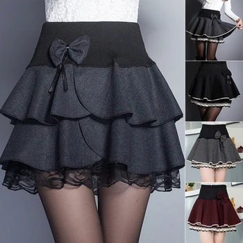 High Waist Large Size A-Line Women Skirt Double Ruffles Cute Bow Pleated Skirt Women Elastic Waist LaceTutu Umbrella Skirt
High Waist Large Size A-Line Women Skirt Double Ruffles Cute Bow Pleated Skirt Women Elastic Waist LaceTutu Umbrella Skirt