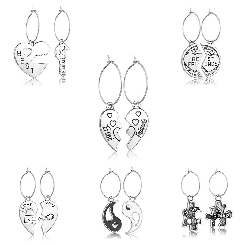 QIAO LA Vintage Splice Heart Pendant Couple Drop Earrings For Women Men Silver Color Asymmetrical Earrings Unique Party Jewelry
QIAO LA Vintage Splice Heart Pendant Couple Drop Earrings For Women Men Silver Color Asymmetrical Earrings Unique Party Jewelry