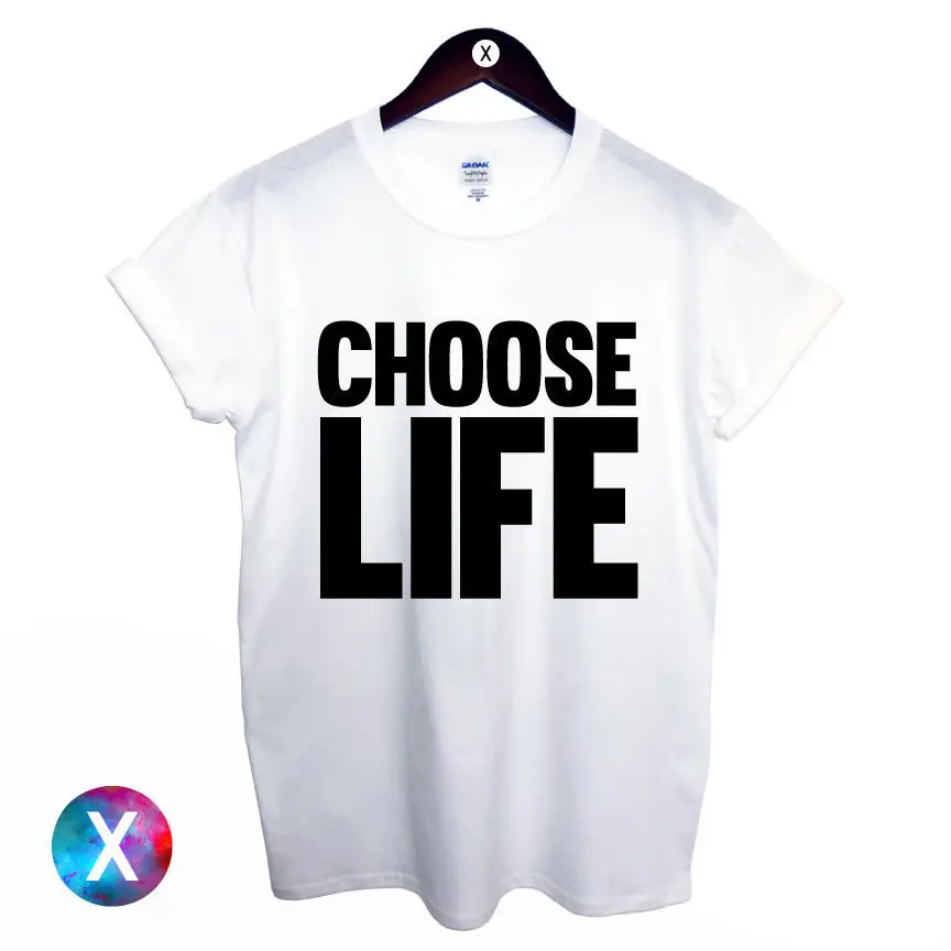 CHOOSE LIFE PRINTED T SHIRT MENS WOMENS TRAINSPOTTING 90's WHAM 80's RETRO TOP TShirt Tee Shirt Unisex More Size and Colors-A418
CHOOSE LIFE PRINTED T SHIRT MENS WOMENS TRAINSPOTTING 90's WHAM 80's RETRO TOP TShirt Tee Shirt Unisex More Size and Colors-A418