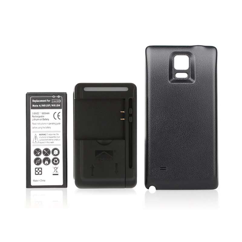 Black Extended 6800mah Battery with back Cover + Wall Charger for Samsung Note IV 4 Note4 N9100 N910F N910H N910
Black Extended 6800mah Battery with back Cover + Wall Charger for Samsung Note IV 4 Note4 N9100 N910F N910H N910