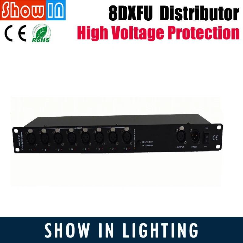 DMX512 1990 Standard Signal Distributor Amplifier Splitter Repeater 8DXFU 110V 230V XLR Pin3 With One Input CE UL Free Shipping
DMX512 1990 Standard Signal Distributor Amplifier Splitter Repeater 8DXFU 110V 230V XLR Pin3 With One Input CE UL Free Shipping