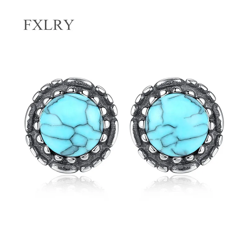 FXLRY Hot Selling Vintage Original S925 Sterling Silver Fashion Round Turquoi Stud Earrings for Women Thai Silver Jewelry
FXLRY Hot Selling Vintage Original S925 Sterling Silver Fashion Round Turquoi Stud Earrings for Women Thai Silver Jewelry