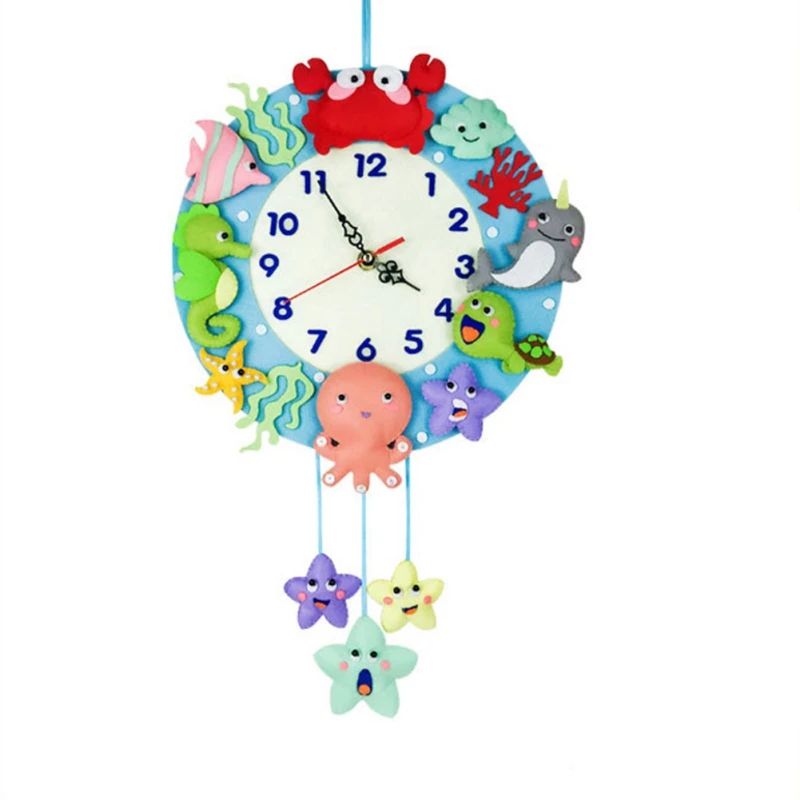 3 Style Cute DIY Wall Clock Set Free Cutting Felt Material Cloth Animal Style Handmade Cloth Clock Home Hanging Decoration
3 Style Cute DIY Wall Clock Set Free Cutting Felt Material Cloth Animal Style Handmade Cloth Clock Home Hanging Decoration