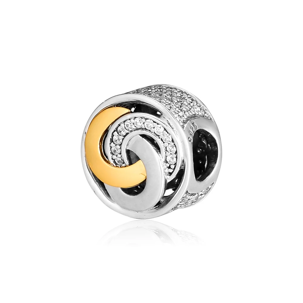 CKK 14K Gold Interlinked Circles Charms 925 Sterling Silver Beads Fits Original Bracelets Jewelry Making
CKK 14K Gold Interlinked Circles Charms 925 Sterling Silver Beads Fits Original Bracelets Jewelry Making