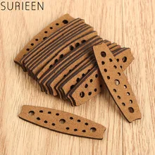 20 יחידות ציד מיקרופייבר עור רוגטקות שקיות חיצוני ירי קשת קלע יריות בליסטראות תחליפים 50 מ"מ X 14 מ"מ X 8 מ"מ חום(China)