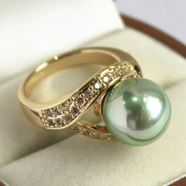 elegant lady's 18KGP with crystal decorated &12mm green shell pearl ring(#7 8 9 10)
elegant lady's 18KGP with crystal decorated &12mm green shell pearl ring(#7 8 9 10)