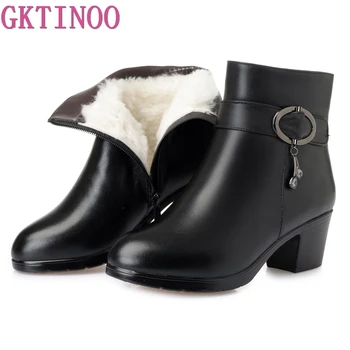 GKTINOO Women Boots Thick Heels Platform Shoes Winter Warm Wool Snow Boots For Women's Leather Ankle Boots Plus Size 35-43
GKTINOO Women Boots Thick Heels Platform Shoes Winter Warm Wool Snow Boots For Women's Leather Ankle Boots Plus Size 35-43