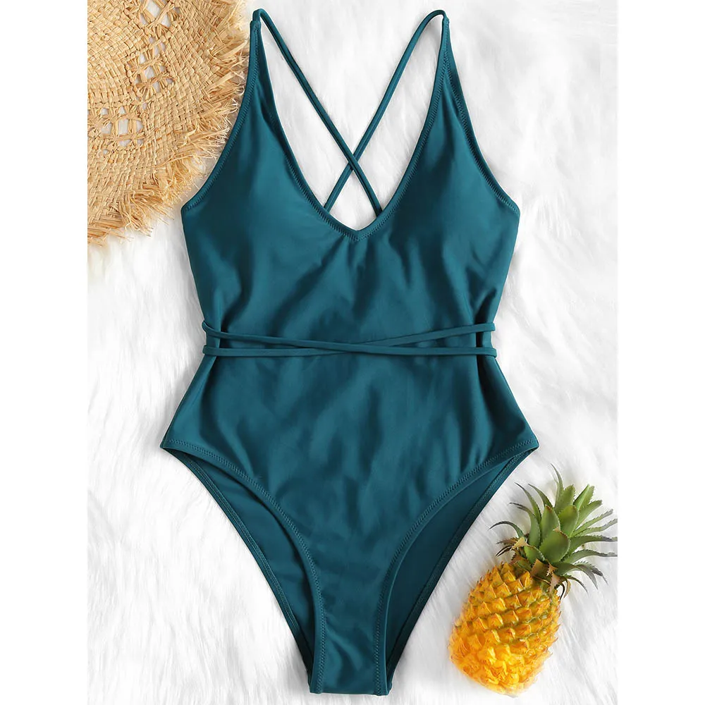 ZAFUL Crisscross One Piece Swimwear Women High Leg Swimsuit Solid Bathing Suit 2018 Bodysuit Brazilian Monokini Maillot De Bain
ZAFUL Crisscross One Piece Swimwear Women High Leg Swimsuit Solid Bathing Suit 2018 Bodysuit Brazilian Monokini Maillot De Bain