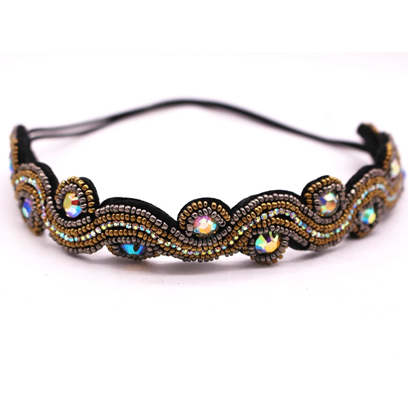Ethnic Brown Seed Beads Headband Vintage beads Geometric Braided Hairband Elastic Headband Hair Accessories
Ethnic Brown Seed Beads Headband Vintage beads Geometric Braided Hairband Elastic Headband Hair Accessories