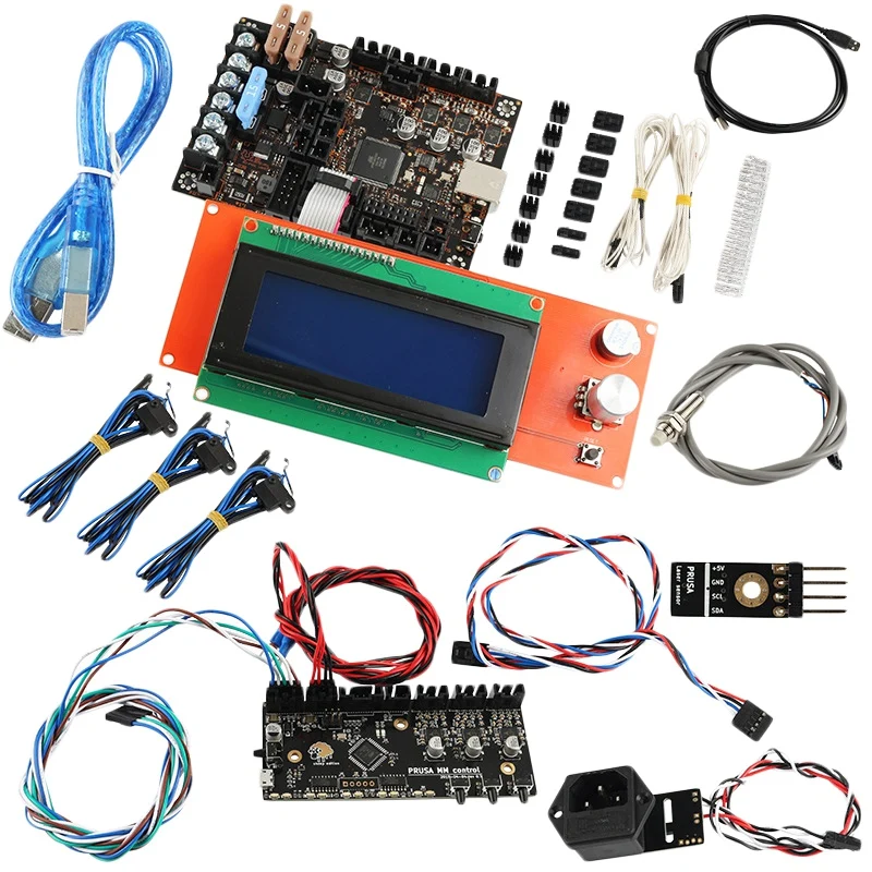 3D Printer Accessories Prusa I3 Mk3 Motherboard + Display + Mmu2 Control Board + Cut Detection Kit
3D Printer Accessories Prusa I3 Mk3 Motherboard + Display + Mmu2 Control Board + Cut Detection Kit
