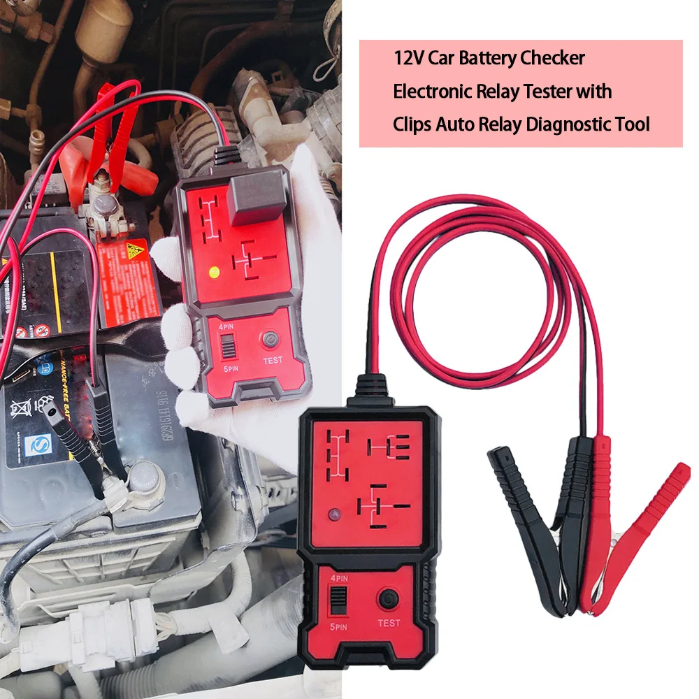

2019 New 12V Cars Relay Tester Relay Testing Tool Auto Battery Checker Accurate Diagnostic Tool Portable Automotive Parts