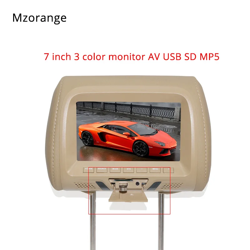 Universal car 7 inch Pillow Monitor TFT LED Screen General Car Headrest Monitor Beige/Gray/Black color AV USB SD MP5 FM Speaker
Universal car 7 inch Pillow Monitor TFT LED Screen General Car Headrest Monitor Beige/Gray/Black color AV USB SD MP5 FM Speaker