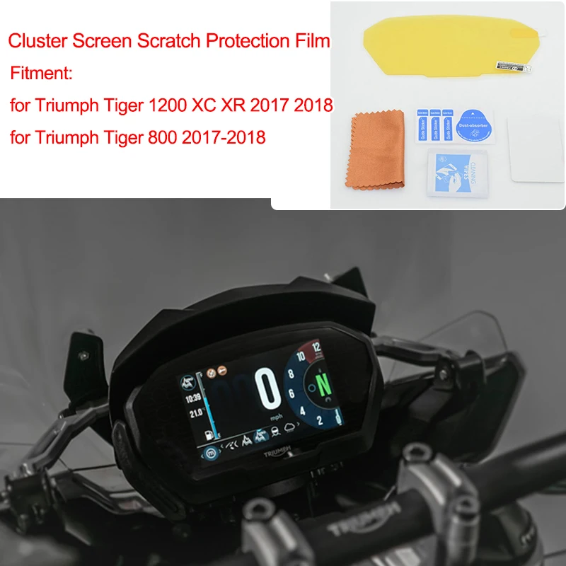 for Triumph Tiger 1200 800 Cluster Screen Scratch Protection Film Dashboard Cover Guard for Triumph Tiger 1200 XC XR 800 2017-18
for Triumph Tiger 1200 800 Cluster Screen Scratch Protection Film Dashboard Cover Guard for Triumph Tiger 1200 XC XR 800 2017-18