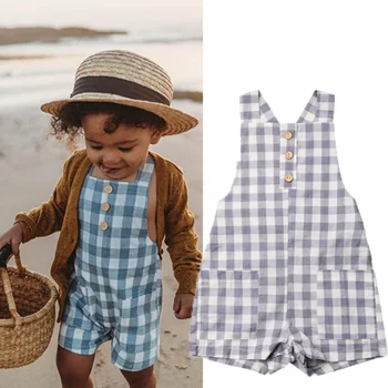 Fashion 2019 Summer Newborn Infant Baby Rompers Grid Infant Girls Boys Sleeveless Buttom Jumpsuit Clothes Outfits
Fashion 2019 Summer Newborn Infant Baby Rompers Grid Infant Girls Boys Sleeveless Buttom Jumpsuit Clothes Outfits