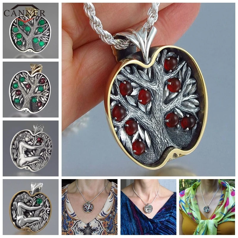 CANNER Personalized Necklace Women Choker Vintage Crystal Stone Necklace Apple Tree Necklace Silver/Gold Fruit Jewelry H40
CANNER Personalized Necklace Women Choker Vintage Crystal Stone Necklace Apple Tree Necklace Silver/Gold Fruit Jewelry H40