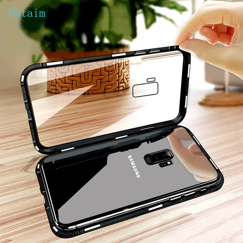 Magnetic Adsorption Phone Case for Galaxy S9 S8 Plus S7 Note 8 Tempered Glass Back Magnet Metal Flip Cover for Samsung S9 Plus
Magnetic Adsorption Phone Case for Galaxy S9 S8 Plus S7 Note 8 Tempered Glass Back Magnet Metal Flip Cover for Samsung S9 Plus