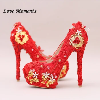 New arrival fashion Red lace bridal shoes high heel wedding shoes round toe pumps women platform shoes high PUMPS
New arrival fashion Red lace bridal shoes high heel wedding shoes round toe pumps women platform shoes high PUMPS