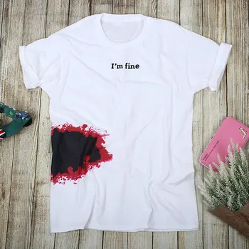 Women T-Shirt I am fine 2018 new women's fashion big size primer shirt striped long-sleeved semi-high Halloween T-shirt Unisex
Women T-Shirt I am fine 2018 new women's fashion big size primer shirt striped long-sleeved semi-high Halloween T-shirt Unisex