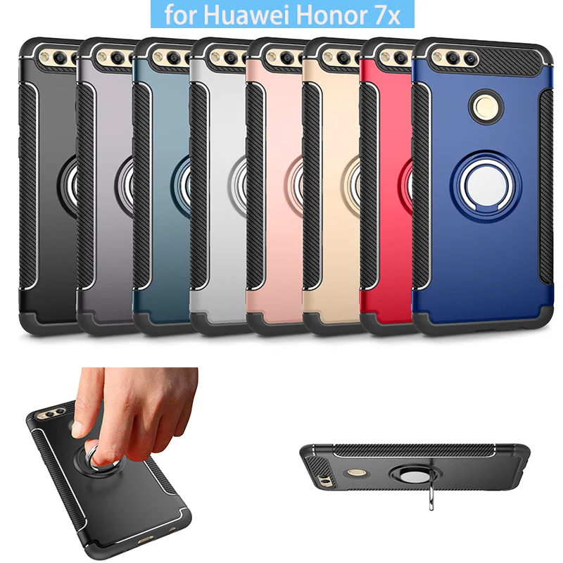 360 Degree Rotating Finger Ring Holder Hybrid Shockproof Magnetic Car Mount Holder Ring Case Cover For Huawei Honor 7X
360 Degree Rotating Finger Ring Holder Hybrid Shockproof Magnetic Car Mount Holder Ring Case Cover For Huawei Honor 7X