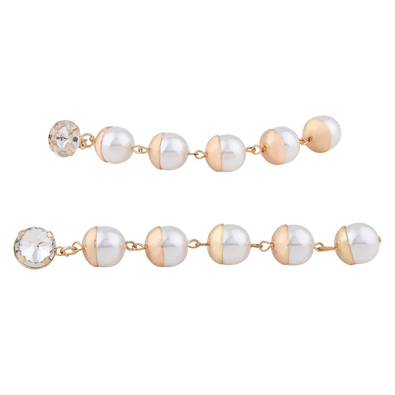 Simulated Pearl Beads Long Drop Earrings*