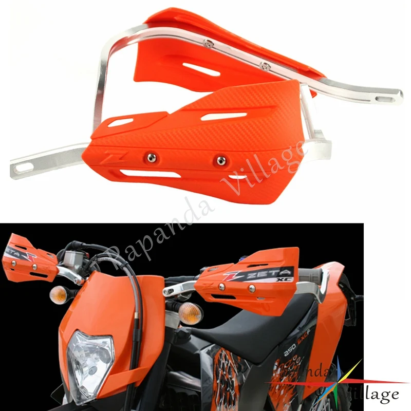 

Orange 1-1/8" Handlebar Hand Guards Protector Dirt Bike Motocross 28mm Handguard For KTM Duke 690 390 125 EXC XCF SX MX Enduro