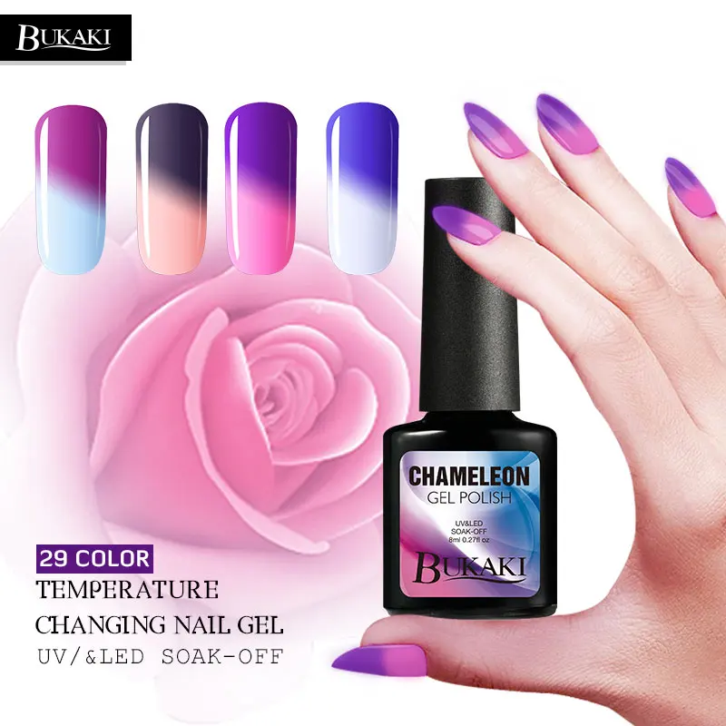 BUKAKI 1pcs Temperature Color Change Glitter Nail Gel Polish Soak Off UV Gel Chameleon Gel Nail Lacquer Long-lasting Nail Art
BUKAKI 1pcs Temperature Color Change Glitter Nail Gel Polish Soak Off UV Gel Chameleon Gel Nail Lacquer Long-lasting Nail Art