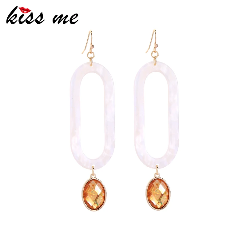 Kiss Me Trendy Geometric Oval Resin Slice Shiny Crystals Pendant Drop Earring OL Women Drop Earrings Fashion Jewelry
Kiss Me Trendy Geometric Oval Resin Slice Shiny Crystals Pendant Drop Earring OL Women Drop Earrings Fashion Jewelry
