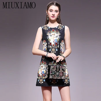 MIUXIMAO High Quality 2019 Summer&Spring Newest Casual A-Line Diamonds Virgin Mary Tank Casual Dress Women vestido
MIUXIMAO High Quality 2019 Summer&Spring Newest Casual A-Line Diamonds Virgin Mary Tank Casual Dress Women vestido