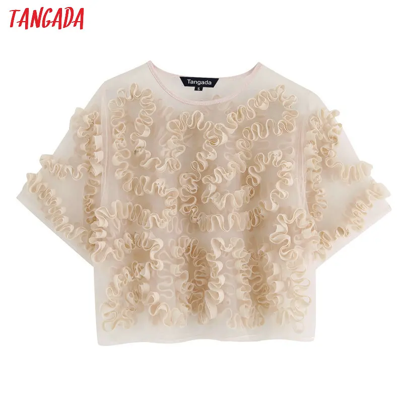 Tangada women pink floral 3D blouse 2019 fashion o neck sweet transparent short sleeve shirts female chic tops BE651
Tangada women pink floral 3D blouse 2019 fashion o neck sweet transparent short sleeve shirts female chic tops BE651