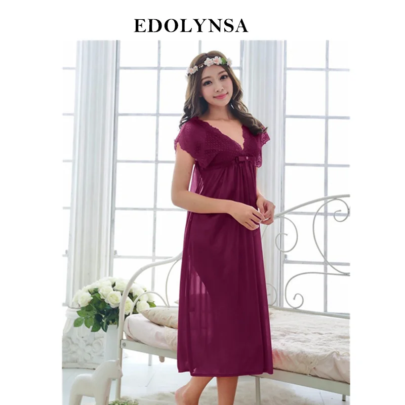 New Arrivals Lace Nightgowns Sleepshirts Solid Sleepwear Sexy Nightgown Female Soft Home Dress Vintage Long Nightgown #H162
New Arrivals Lace Nightgowns Sleepshirts Solid Sleepwear Sexy Nightgown Female Soft Home Dress Vintage Long Nightgown #H162