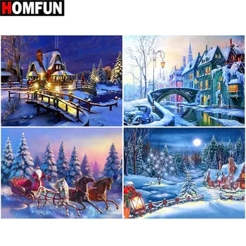 HOMFUN Full Square/Round Drill 5D DIY Diamond Painting "House snow scene" 3D Embroidery Cross Stitch 5D Home Decor Gift
HOMFUN Full Square/Round Drill 5D DIY Diamond Painting "House snow scene" 3D Embroidery Cross Stitch 5D Home Decor Gift