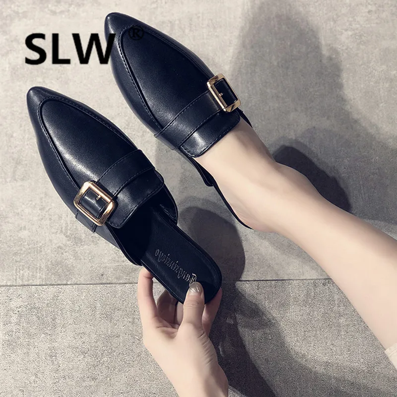 Flat outdoor closed toe slipper Fashion loafer summer Buckle Slides Slip-On women Low square buckle outside slides modis mule
Flat outdoor closed toe slipper Fashion loafer summer Buckle Slides Slip-On women Low square buckle outside slides modis mule